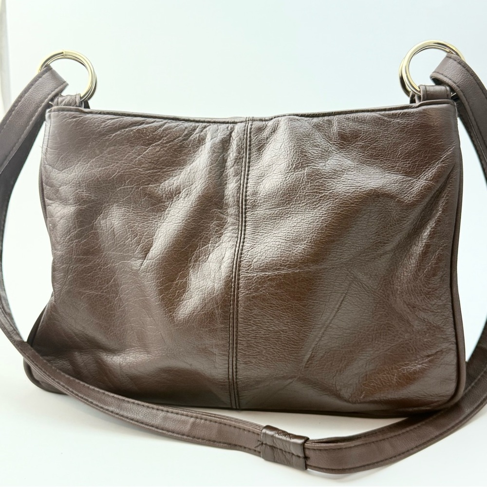 Retro Brown Leather Shoulder Bag